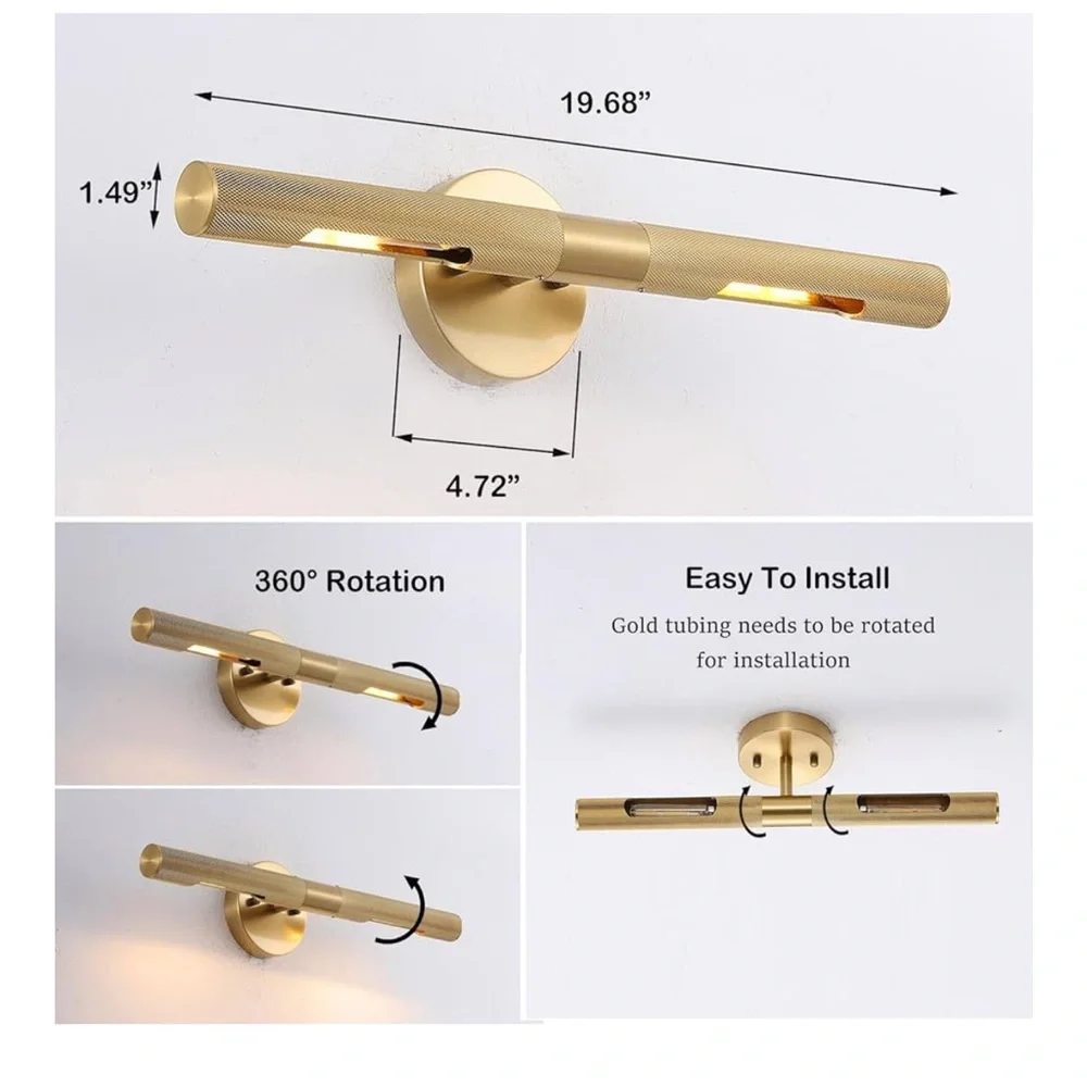 Modern Gold Wall Sconce with Knurled Texture